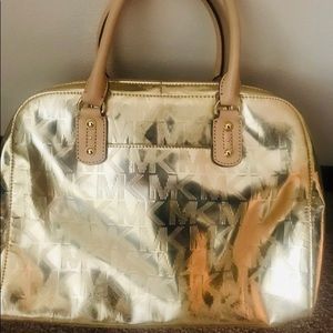 Gold Metallic MK Michael Kors Purse
